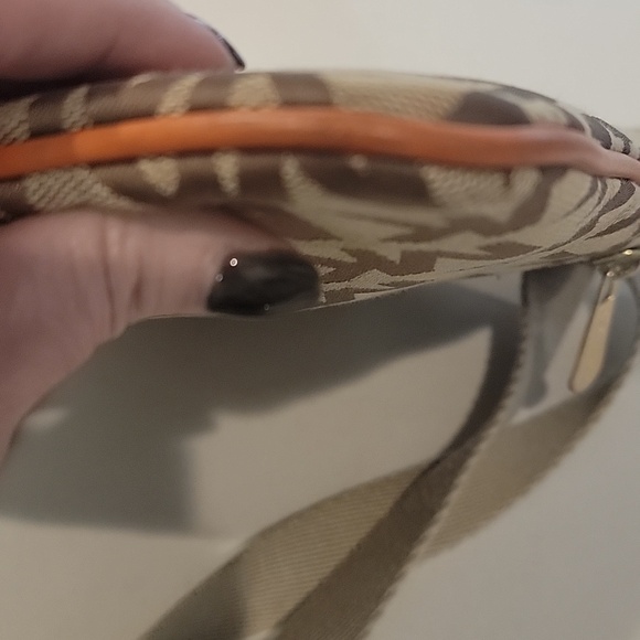 Michael Kors Beige and Orange MK Logo Crossbody - Picture 13 of 16